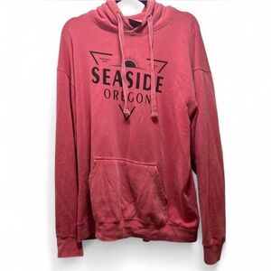 Seaside Oregon Pink Hoodie Sweatshirt
